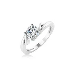 iski uski White Gold Loops Solitaire Ring-picture-24