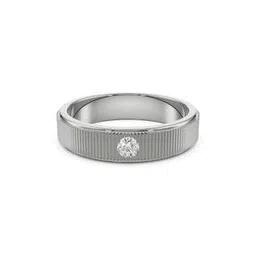 emori Men White Gold Inlay Round Lab Grown Diamond-Studded Band Ring-picture-10
