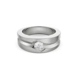 emori Men White Gold Noel Solitaire Lab Grown Diamond-Studded Band Ring-picture-30