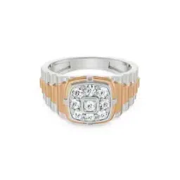 emori Men White Gold Vintage Lab Grown Diamond-Studded Band Ring-picture-12