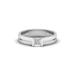 shine eternal Men White Gold Lab Grown Diamond-Studded Solitaire Band Ring-picture-31