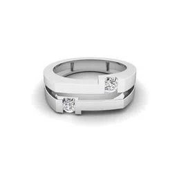 shine eternal Men White Gold Lab Grown Diamond-Studded The Parallel Ring-picture-45