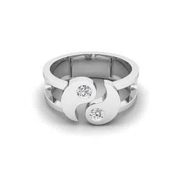 shine eternal Men White Gold Lab Grown Diamond-Studded Yin Yang Ring-picture-23