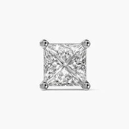 moena Men White Gold Lab Grown Diamond Regal Princess Cut Stud Earrings-picture-15
