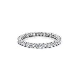 White Gold Diamond-Studded Wedding Band Ring-image-7