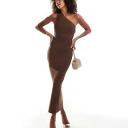 asos design Bandage One-Shoulder Midi Dress with Open Back-picture-42