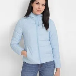 allen solly Women Quilted Regular Fit Hooded Jacket-picture-32