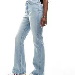 asos design Women Light-Wash Flared Jeans-picture-14