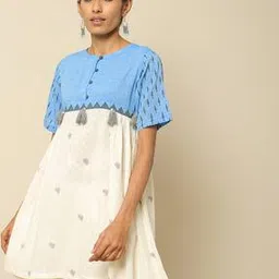 Mangalgiri Cotton Tunic with Tassels-image-41