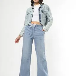 buda jeans co Women Lightly Washed Wide Jeans-picture-32