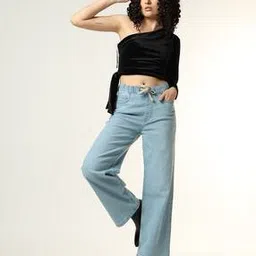 buda jeans co Women Lightly Washed Wide-Leg Jeans-picture-12