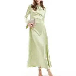 asos design Women Satin Pleated Maxi Dress-picture-29