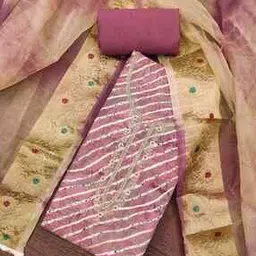 svaraa Women Striped Unstitched 3-Piece Dress Material-picture-46