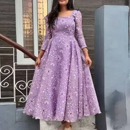 Women Floral Gown Dress-image-14