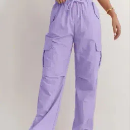 buda jeans co Women Flat Front Relaxed Fit Cargo Pants image 1