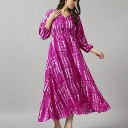 raiyani enterprise x ag Women Tie & Dye V-Neck Fit & Flare Dress-picture-13