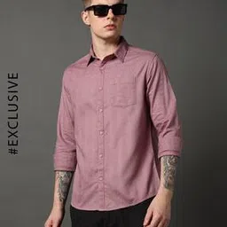 alpha tribe Men Patterned Regular Fit Shirt with Patch Pocket-picture-44