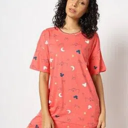 yousta Women Mickey Mouse Print Cotton T-Shirt-picture-24