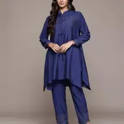 WomenTahira Striped A-Line Kurta & Pants Set-image-14