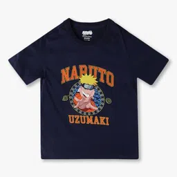 yousta Boys Naruto Print Regular Fit Round-Neck T-Shirt image 1
