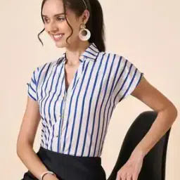 style quotient Women Striped Regular Fit Shirt-picture-36
