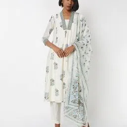 max Women Floral Print A-Line Kurta Set-picture-17