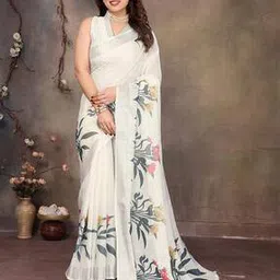 svaraa Women Printed Saree with Blouse Piece-picture-40