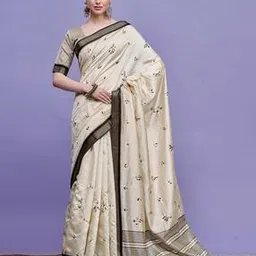 ri-wah Embroidered Tassels and Latkans Zari Woven Saree-picture-22