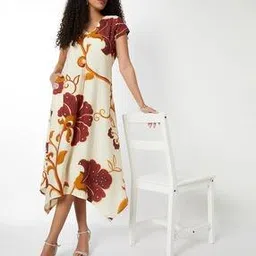 max Women Floral Print A-line Midi Dress-picture-14