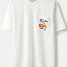 united colors of benetton Boys Typographic Print Relaxed Fit Round-Neck T-Shirt-picture-26