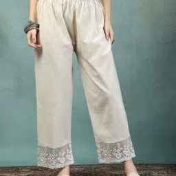 clora creation Women Lace Palazzos with Elasticated Waist  image 1