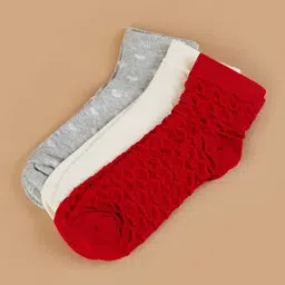 ginger by lifestyle Pack Of 3 Women Cotton Socks-picture-12