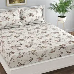 florida  Polycotton Floral Double Bedsheet with 2 Pillow Covers-picture-18