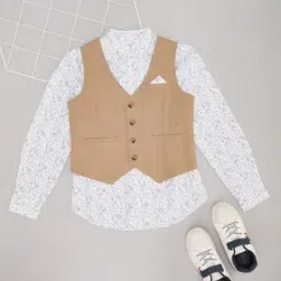 Boys Printed Regular Fit Cotton Shirt-image-35