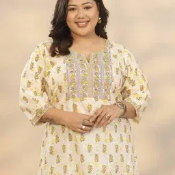 extra love by libas Women Printed Straight Kurti image 1