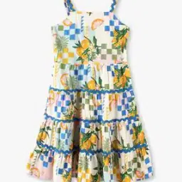 rio girls Girls Printed Strappy Cotton Tiered Dress-picture-24