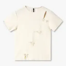 Girls Ribbed Regular Fit Round-Neck T-Shirt-image-29