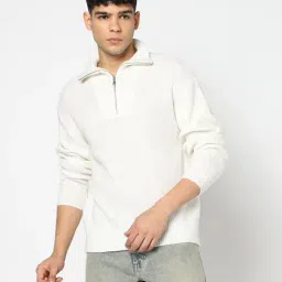 yousta Men Ribbed Relaxed Fit Pullover image 1