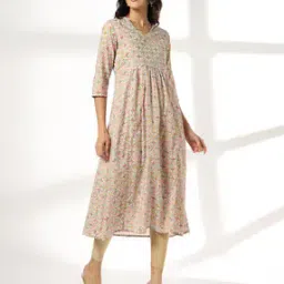 avaasa mix n' match Women Floral Print Flared Kurta-picture-46