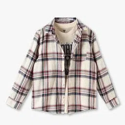 kb team spirit Boys Checks Relaxed Fit Shirts-picture-44