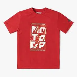 performax Boys Typographic Print Regular Fit Crew-Neck T-Shirt-picture-17
