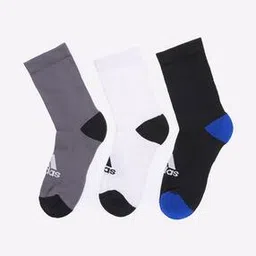 adidas kids Pack of 3 Classic Ribbed Ankle-Length Socks-picture-19