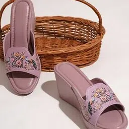 froh feet Women Printed Strap Slip-On Wedges-picture-45