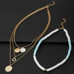 carlton london Set of 2 Rose Gold-Plated Layered Necklace image 1