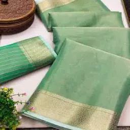 nyrika Women Kota Doria Saree with Zari Border-picture-35