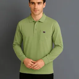 sandpiper Men Self-design Regular Fit Polo T-shirt image 1