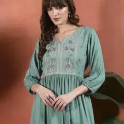 nyrika Women Embroidered Flared Tunic-picture-13