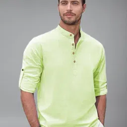 neonomad Men Slim Fit Short Kurta image 1