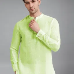 neonomad Men Mandarin-Collar Slim Fit Kurta image 1