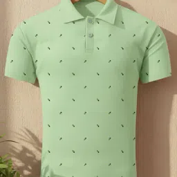 buda jeans co Men Micro Print Regular Fit Polo T-Shirt image 1